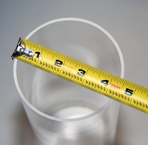 Clear acrylic Plastic Plexiglass Pipe tube 4" 114 mm 1 foot Fits 4" PVC fitting - Picture 4 of 5