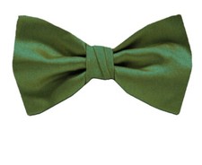 Men's Solid Satin Self Tie Bowtie- NWT