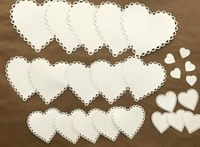   LACE HEARTS SET cardstock paper die cut embellishments scrapbook / card making