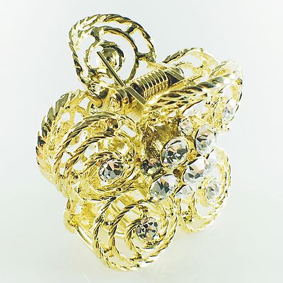 Vintage Mustard Swarovski Crystal Hair Claw Clip VINTAGE BUTTERFLY HAIR CLAW CLIP HAIRPIN USE SWAROVSKI  main image 2