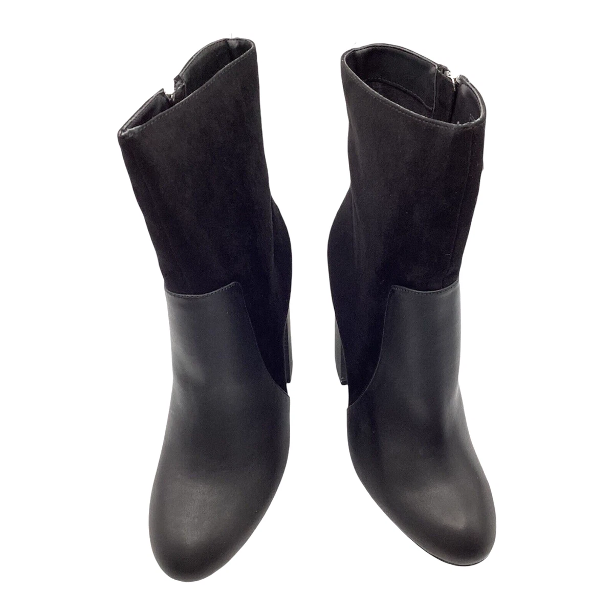 Anne Michelle Mujer Botines UK 6 Negro Imitación Gamuza Tacón Bloque Invierno
