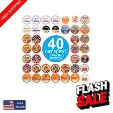 Individually Packaged Flavored Coffee Pods - 40 Count Variety for Keurig