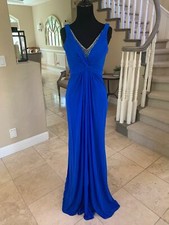 350 NWT ELECTRIC BLUE LA FEMME PROM/PAGEANT/FORMAL DRESS/GOWN 19531 SZ 0