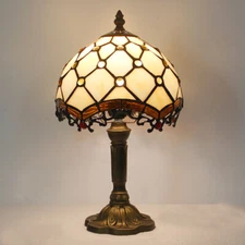 8 inch Retro Dragon Tail Stained Glass Tiffany Table Bedside Reading lamp Retro