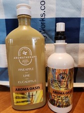 Bath  Body Works AROMA OASIS Pineapple Lime Eucalyptus Oil Mist Foam Bath Set