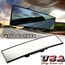 New JDM 300mm Wide Curve Interior Clip On Rear View Mirror Extender Universal