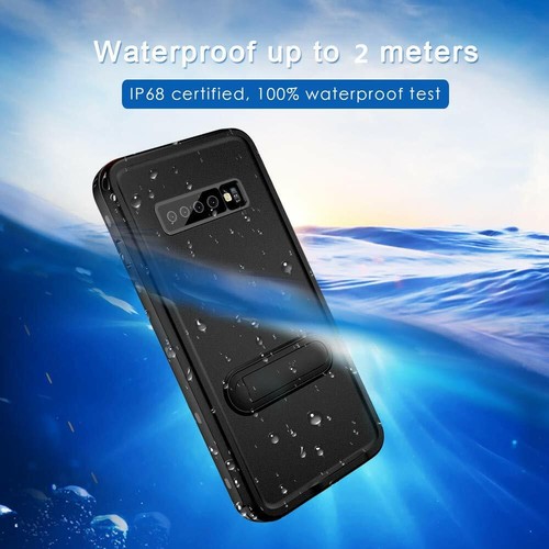 Waterproof Case For Samsung Galaxy S10 Plus Shockproof with Built-in Kickstand - Picture 2 of 9