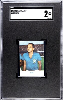【80s イスラエル製】FIFA公式ライセンス ユーロヴィンテージ　プルオーバー 1958 Alifabolaget Soccer World Cup #628 José Miranda Zito Brazil