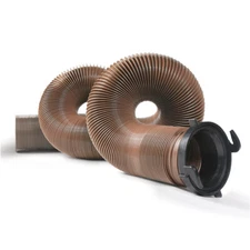 Camco Heavy Duty RV Sewer Hose with Pre-Attached Fitting - 15 Feet (39691)