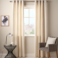 John Lewis Cotton Rib Eyelet Lined Curtains Cream 150 X 137 Cm John Lewis Cotton Rib Eyelet Lined Curtains Cream 150 X 137 Cm