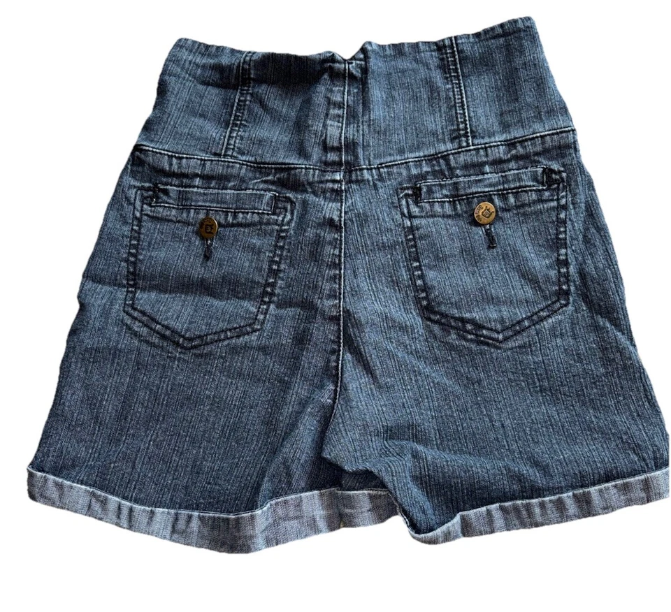 Pantalones cortos Drama dorados para mujer mamá tiro alto vintage talla 4/5 Foto 2 de 3