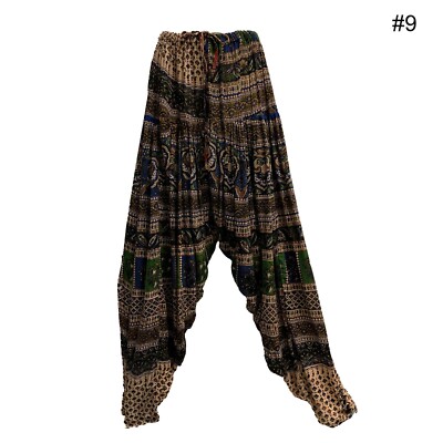 Boho Unisex Hippie Yoga Ethnic Print Bagroo Harem Womens Plus Size Pants