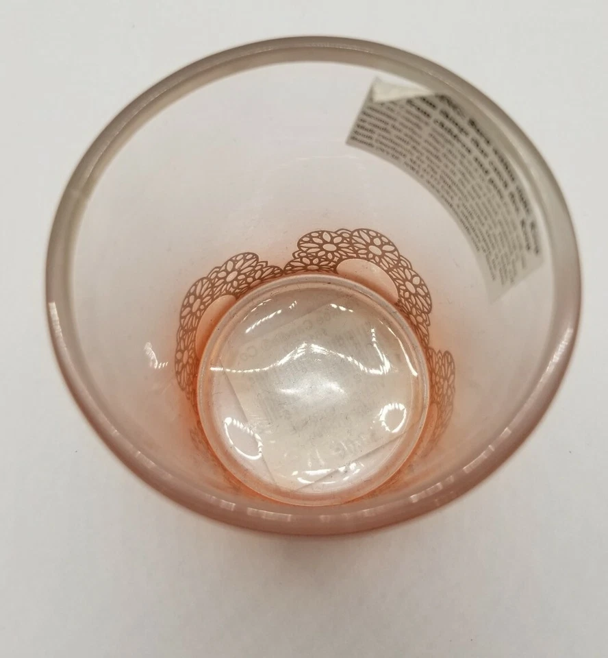 Yankee Candle - Floral Ombre Grange Frosted Rose Gold Glass Votive Holder NEW - Image 3 of 4