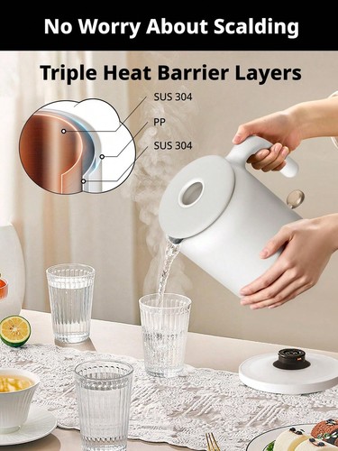 Portable Electric Kettle, 800W Fast Boil, Auto Shut Off, Perfect for Travel/Dorm - Picture 12 of 17