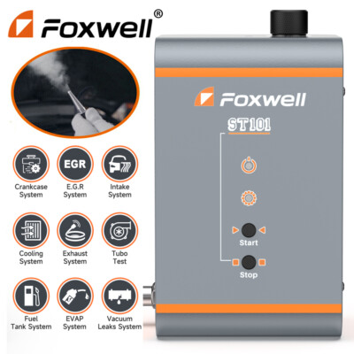 Automotive EVAP Smoke Machine FOXWELL Vacuum Pipe Smoke Tester Car Leak Detector
