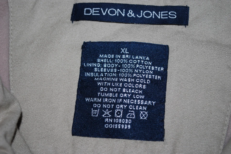 Chaqueta aislante Epson Impact Printers Devon & Jones talla XL color beige Foto 3 de 4
