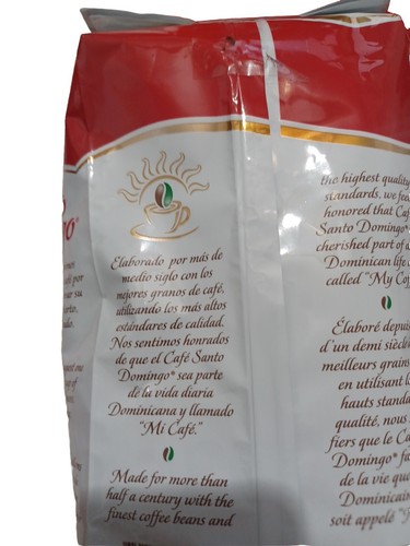 Cafe Santo Domingo 100% Pure Ground Dominican Coffee -Molido 1 lb - Picture 4 of 4