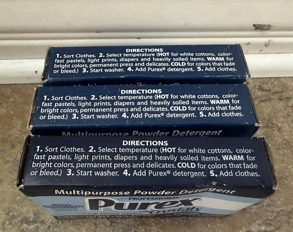 3 detergentes en polvo Ultra Purex con cristales aguas frescas de manantial 1 carga ea Foto 2 de 4