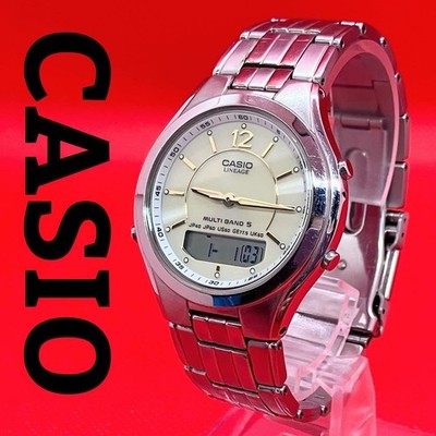 CASIO LINEAGE LCW-M200 Radio Solar Analog Digital Men's Watch Working Item