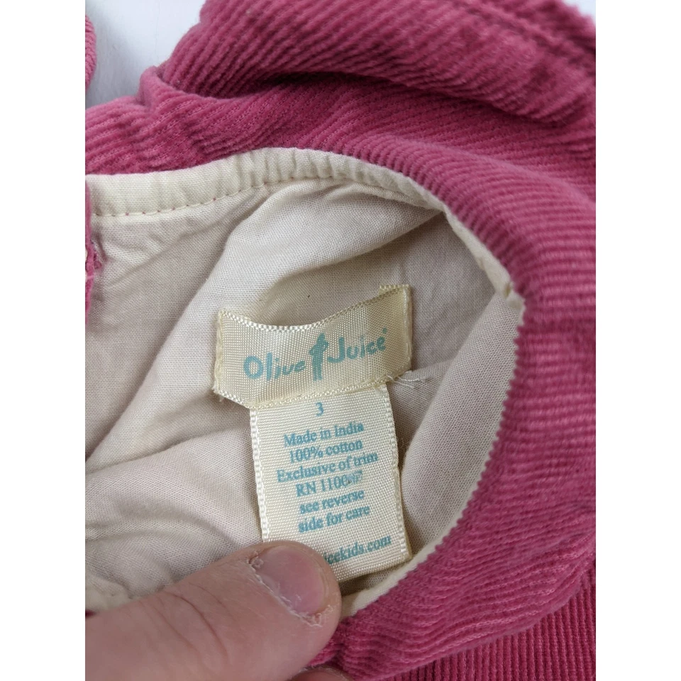 Vestido Pana Rosa Forrado Jugo Oliva 3 Años Foto 3 de 4