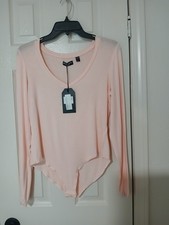 Brave Soul London Women Peach Color Bodysuit L NWT