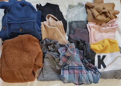 Lot Womens Size Medium M Shacket Hoodie Victoria Secret Leggings American Eagle