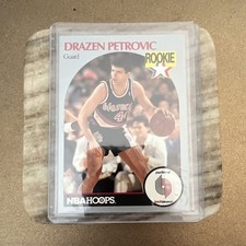 NBA Hoops 1990-91 Drazen Petrovic #248 Rookie Portland Trail Blazers NBA Card. rookie card picture