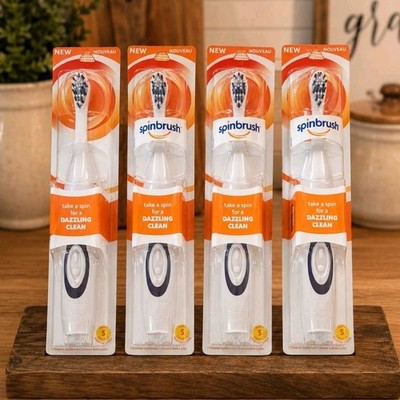 Spinbrush Rotating Battery Powered Electric Toothbrush Lot of 4 All New !!!!