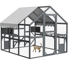 Large Catio Outdoor Cat Enclosure 83" Extra Large Outdoor Catio Multiple Cats