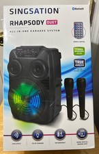 Singsation Rhapsody Duet All In One Bluetooth Karaoke Machine With 2 Microphones
