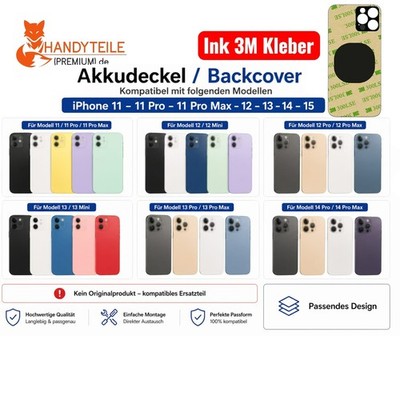 Akkudeckel Für iPhone 11 12 13 14 pro Max kompatibel Backcover Rückseite