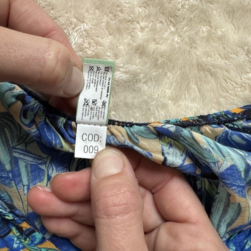 NWOT Maaji Dress Boho Blue Floral Beachwear Ruffle Cover Up Resort Wear Sz S - Picture 9 of 9