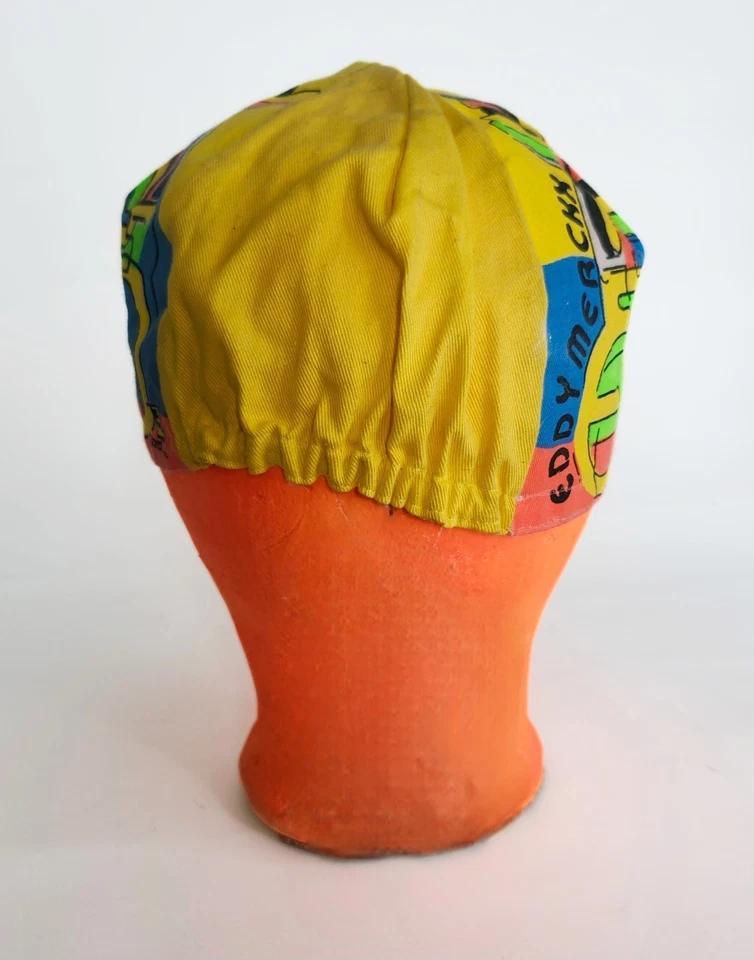 Велосипедная кепка Eddy Merckx: винтажная 1980-е неоновая Giordana - Изображение 4 из 4