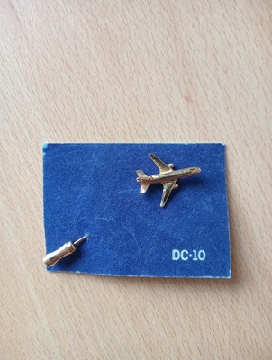 Schönes Vintage DC-10 Flugzeug Mcdonnell Douglas Krawattennadel Airline Plane 