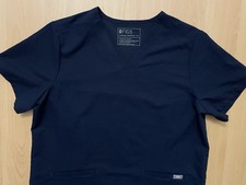 Figs Technical Collection Size XL Navy Blue Casma 3 Pocket Scrub Top V-Neck