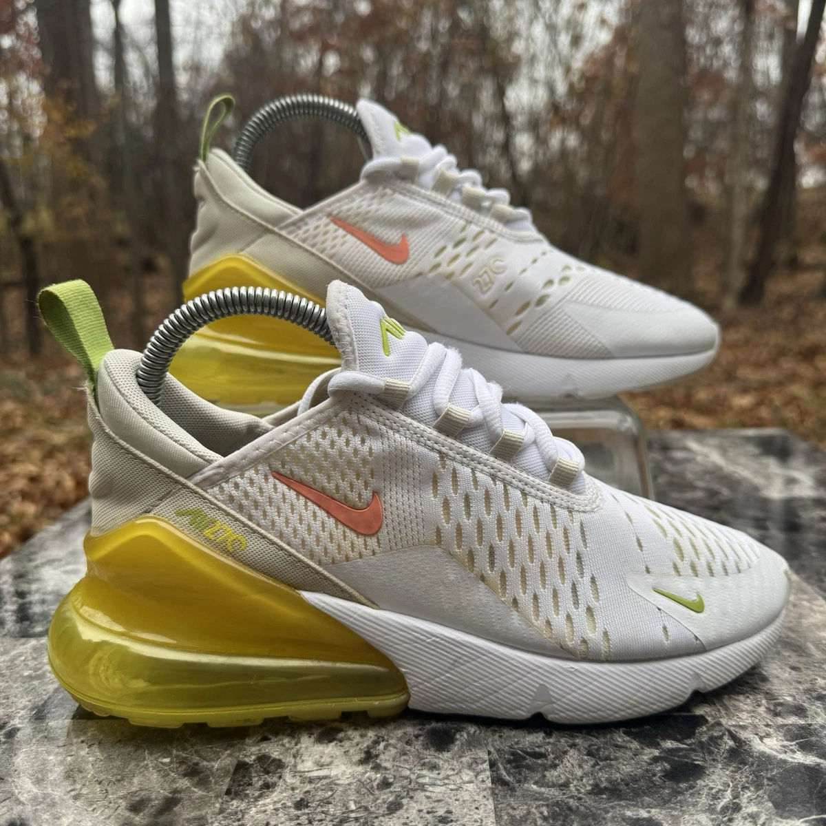 Nike Air Max 270 White Yellow Strike W for sale | eBay