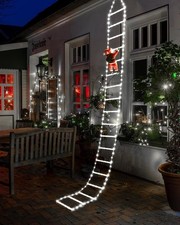 LED Christmas Lights - 10ft Christmas Decorative Ladder Lights with Santa Cla...