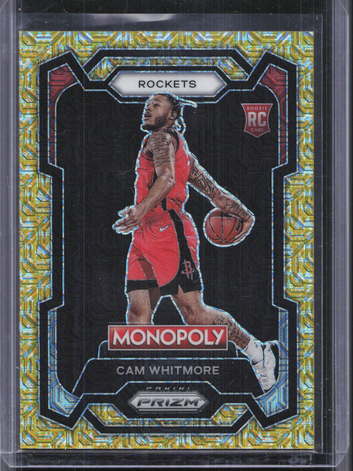 2023-24 Panini Prizm Monopoly #31 Cam Whitmore Gold Millionaire Shimmer #/500