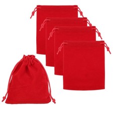 Bluetooth Headphone Bag, 5 Pcs 4.72x3.94 Inch Headset Carrying Pouch Red