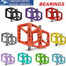 Fit ROCKBROS MTB Road Bike Nylon Pedals Lightweight Widen 9/16" DU Bearing Pedal