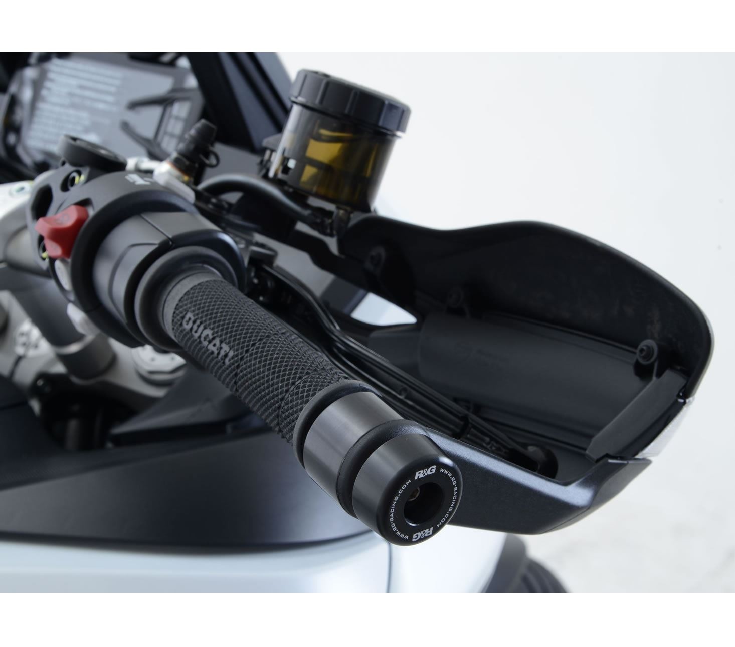 R&G Bar End Sliders Black (Use Ducati HandGuard) Ducati Multistrada 1200 2015