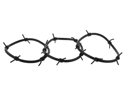 Zac's Alter Ego� Set of 3 Barbed Wire Gummy Bangles/ Bracelets/ Shag Bands