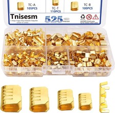 U Shape Copper Ring Terminals Crimp Kits Non Insulated Assortment Cable Wire