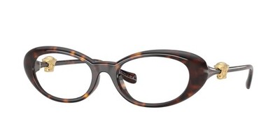 VERSACE VE3381U 108 Havana Demo Lens 52 mm Women's Eyeglasses