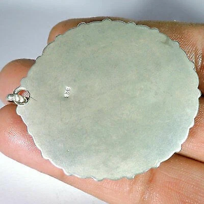 Joyería colgante enchapada en plata con piedras preciosas de jaspe natural Unakita d391 Foto 3 de 3