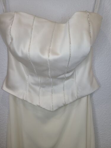 Vestido de novia Y2k Alfred Angelo, marfil años 90 talla pequeño vestido retro - Imagen 2 de 19