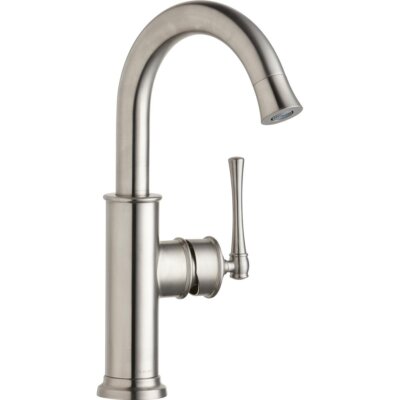 Elkay LKEC2012LS Explore Single Hole Bar Faucet Forward Only Lever Handle-Steel