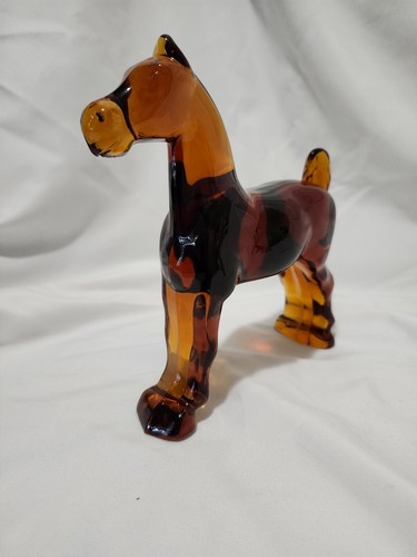 Heisey Imperial Amber Glass ASB Saddlebred Show Horse RARE Color - Picture 2 of 12