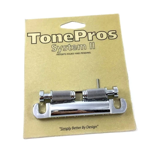 TonePros T1ZS-C Locking Chrome Stop Tailpiece for USA Gibson® Guitar TP-0403-010