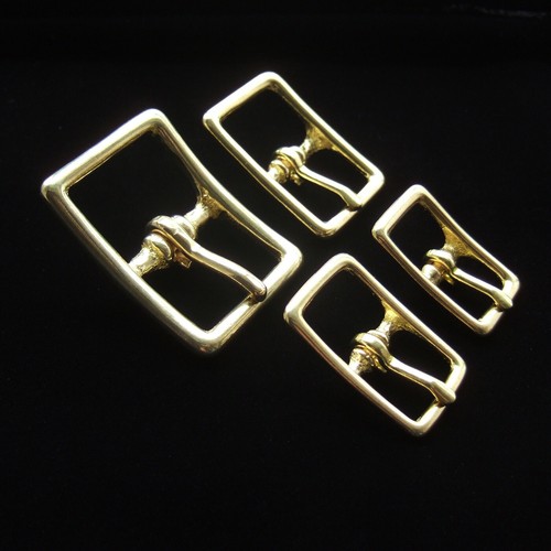 Solid Brass Bridle Middle Bar Buckle 1/2" 5/8" 3/4" 1"  - Picture 1 of 9